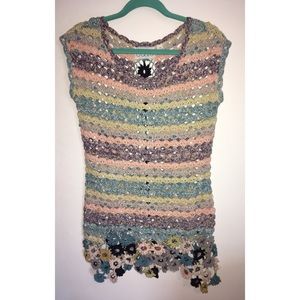 Edie crochet tunic top